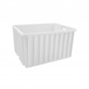 Skrzynia plastikowa 800x600x450 Pojemnik transportowy 150 kg BIAŁY